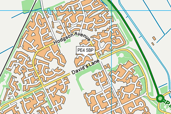 PE4 5BP map - OS VectorMap District (Ordnance Survey)