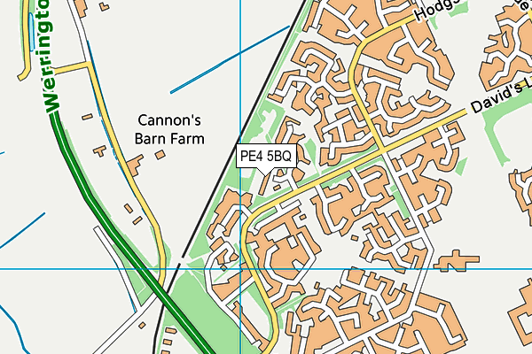 PE4 5BQ map - OS VectorMap District (Ordnance Survey)