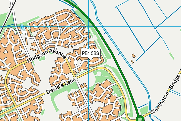 PE4 5BS map - OS VectorMap District (Ordnance Survey)