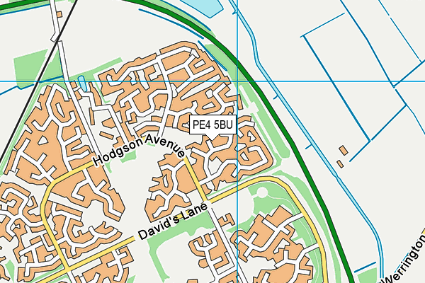 PE4 5BU map - OS VectorMap District (Ordnance Survey)