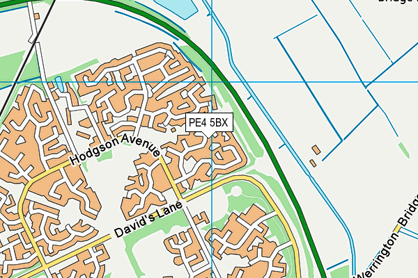 PE4 5BX map - OS VectorMap District (Ordnance Survey)
