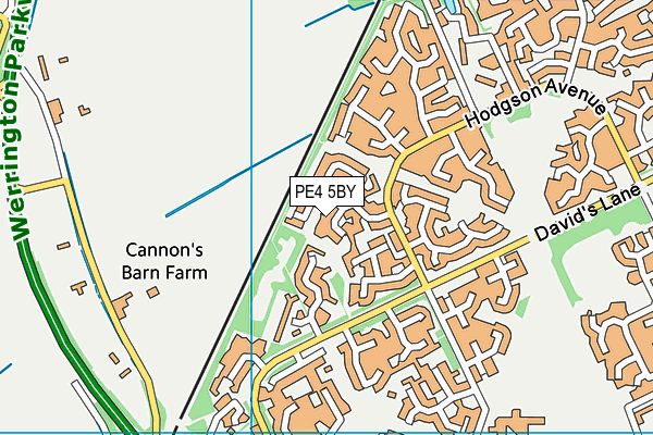PE4 5BY map - OS VectorMap District (Ordnance Survey)