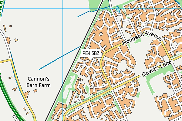 PE4 5BZ map - OS VectorMap District (Ordnance Survey)