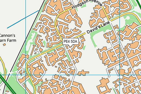 PE4 5DA map - OS VectorMap District (Ordnance Survey)