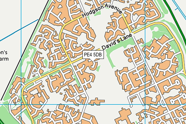 PE4 5DB map - OS VectorMap District (Ordnance Survey)