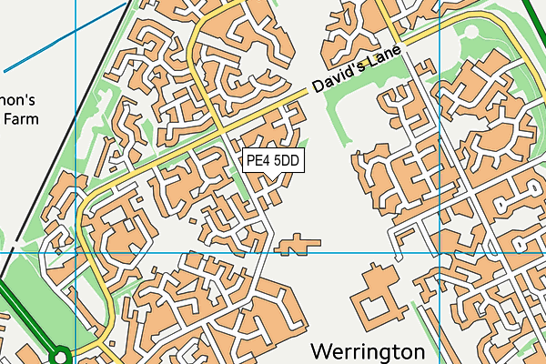 PE4 5DD map - OS VectorMap District (Ordnance Survey)