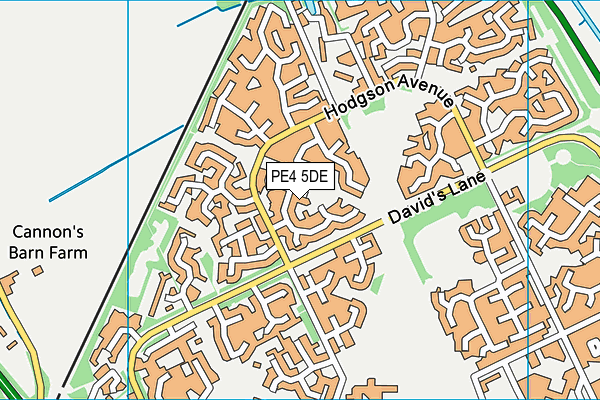 PE4 5DE map - OS VectorMap District (Ordnance Survey)