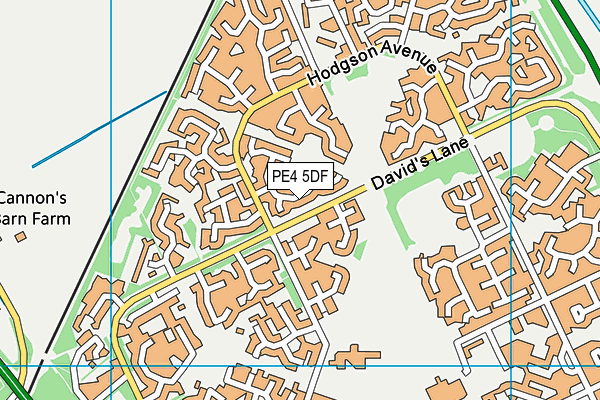 PE4 5DF map - OS VectorMap District (Ordnance Survey)