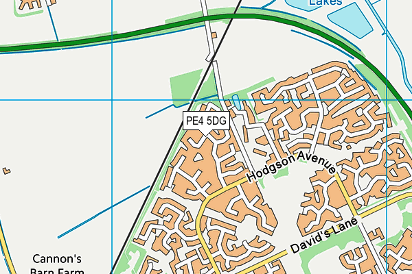 PE4 5DG map - OS VectorMap District (Ordnance Survey)