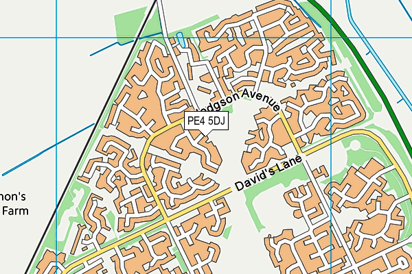 PE4 5DJ map - OS VectorMap District (Ordnance Survey)