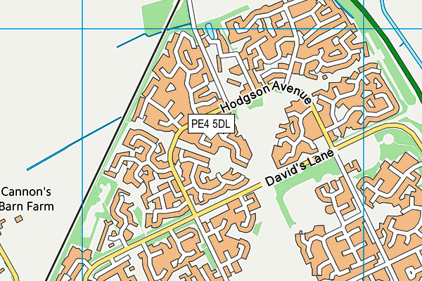 PE4 5DL map - OS VectorMap District (Ordnance Survey)