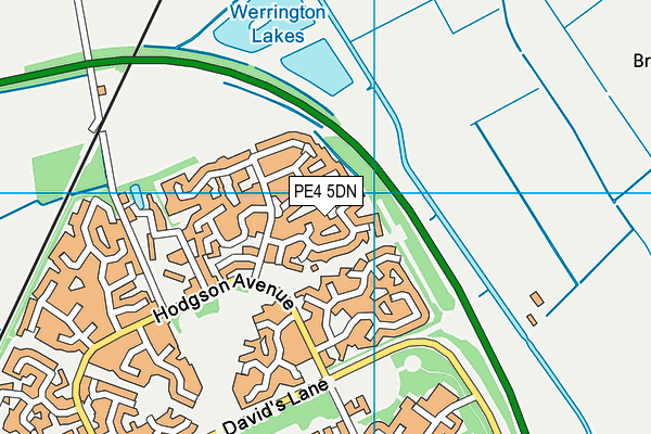 PE4 5DN map - OS VectorMap District (Ordnance Survey)