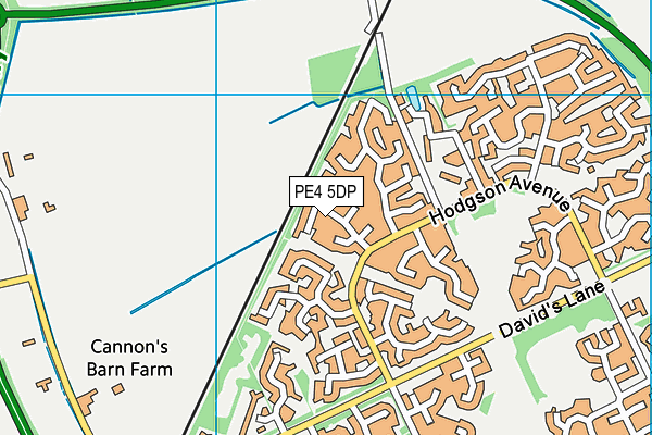 PE4 5DP map - OS VectorMap District (Ordnance Survey)