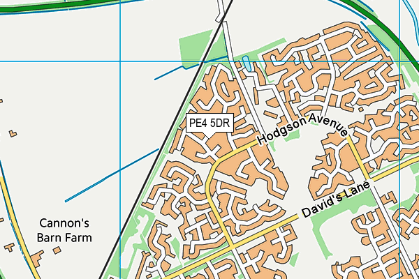 PE4 5DR map - OS VectorMap District (Ordnance Survey)