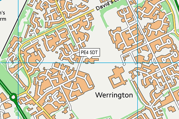 PE4 5DT map - OS VectorMap District (Ordnance Survey)