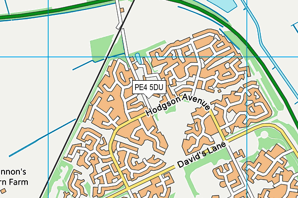 PE4 5DU map - OS VectorMap District (Ordnance Survey)