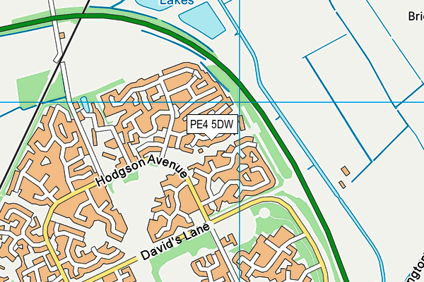 PE4 5DW map - OS VectorMap District (Ordnance Survey)