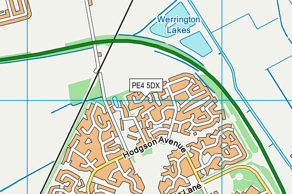 PE4 5DX map - OS VectorMap District (Ordnance Survey)