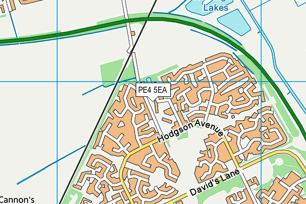 PE4 5EA map - OS VectorMap District (Ordnance Survey)