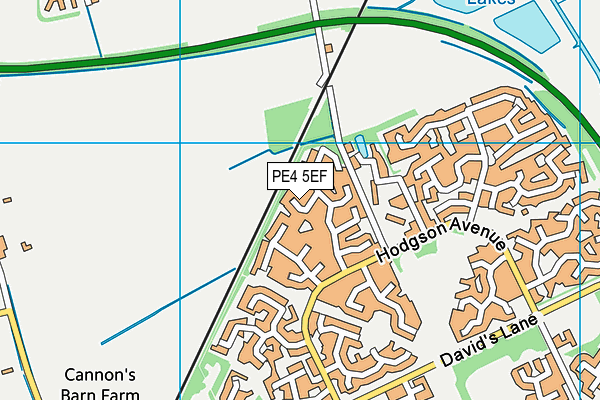 PE4 5EF map - OS VectorMap District (Ordnance Survey)