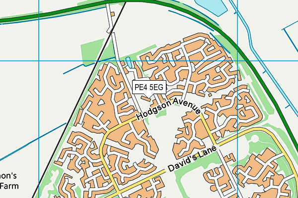 PE4 5EG map - OS VectorMap District (Ordnance Survey)