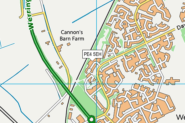 PE4 5EH map - OS VectorMap District (Ordnance Survey)