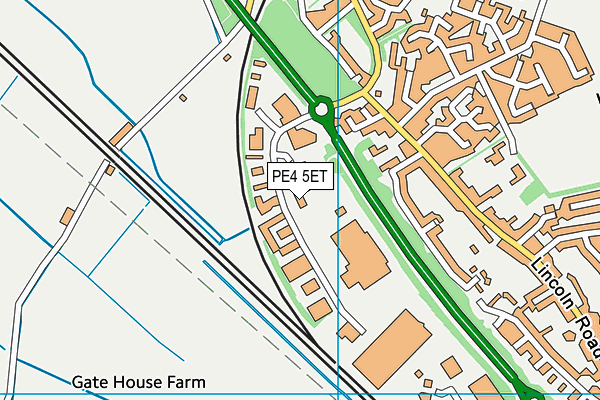 PE4 5ET map - OS VectorMap District (Ordnance Survey)