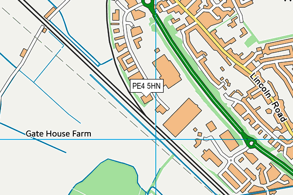 PE4 5HN map - OS VectorMap District (Ordnance Survey)