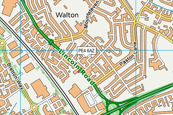 PE4 6AZ map - OS VectorMap District (Ordnance Survey)