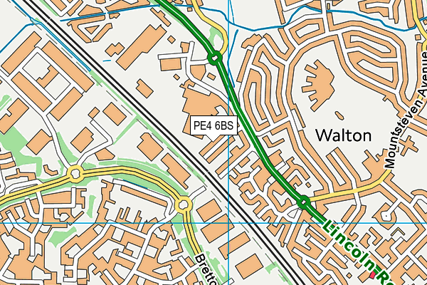 PE4 6BS map - OS VectorMap District (Ordnance Survey)
