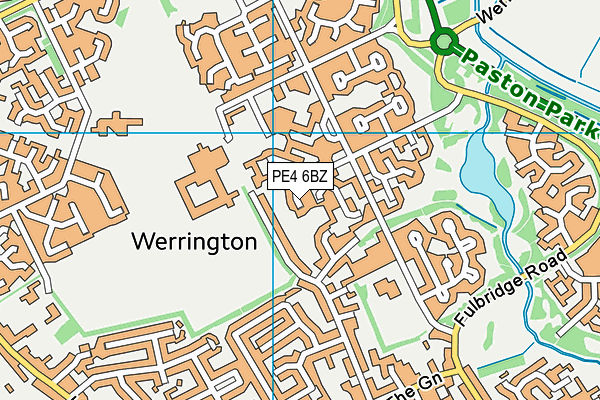 PE4 6BZ map - OS VectorMap District (Ordnance Survey)