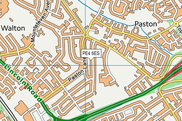 PE4 6ES map - OS VectorMap District (Ordnance Survey)