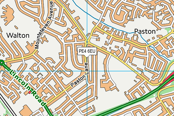 PE4 6EU map - OS VectorMap District (Ordnance Survey)
