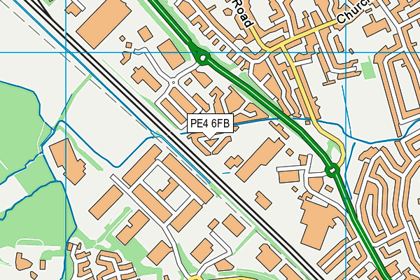 PE4 6FB map - OS VectorMap District (Ordnance Survey)