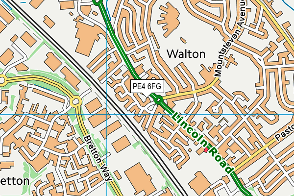 PE4 6FG map - OS VectorMap District (Ordnance Survey)