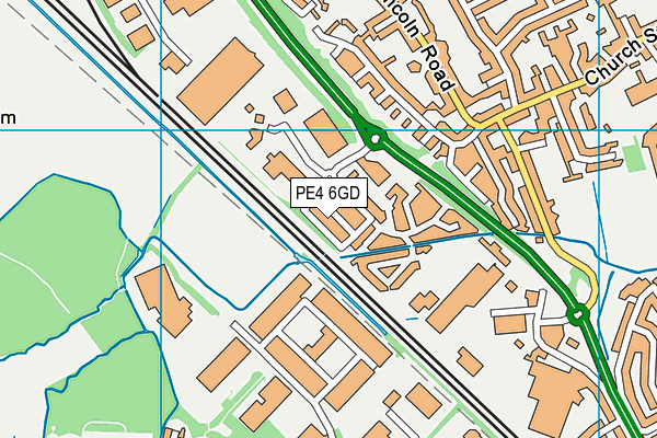 PE4 6GD map - OS VectorMap District (Ordnance Survey)