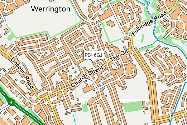 PE4 6GJ map - OS VectorMap District (Ordnance Survey)