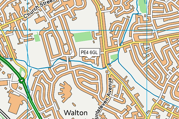 PE4 6GL map - OS VectorMap District (Ordnance Survey)