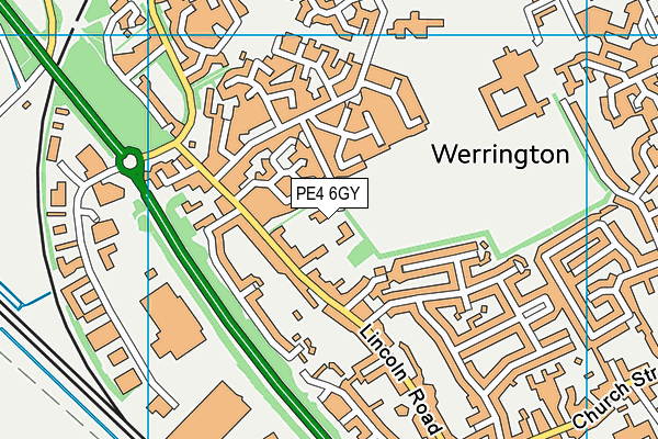 PE4 6GY map - OS VectorMap District (Ordnance Survey)