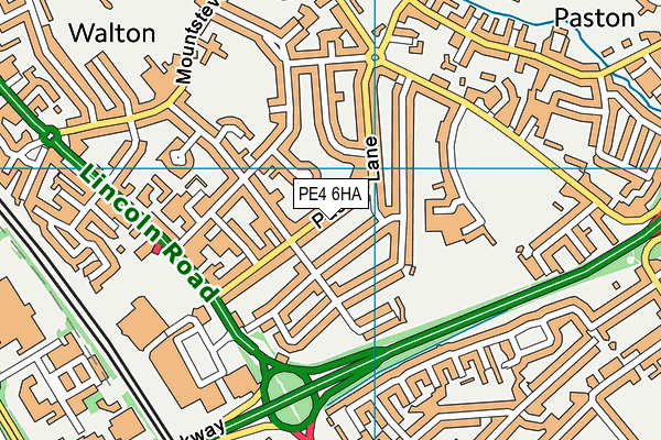 PE4 6HA map - OS VectorMap District (Ordnance Survey)