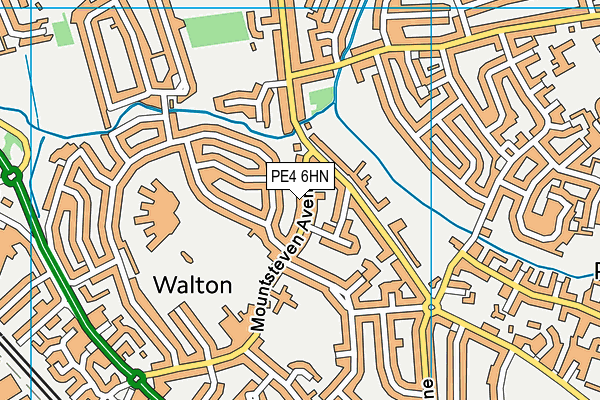 PE4 6HN map - OS VectorMap District (Ordnance Survey)