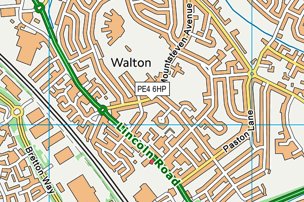 PE4 6HP map - OS VectorMap District (Ordnance Survey)