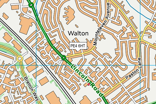 PE4 6HT map - OS VectorMap District (Ordnance Survey)