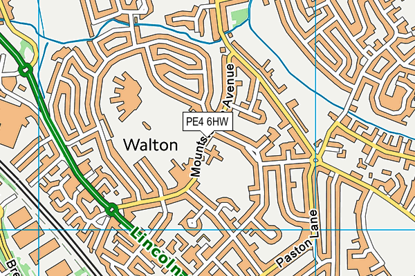 PE4 6HW map - OS VectorMap District (Ordnance Survey)