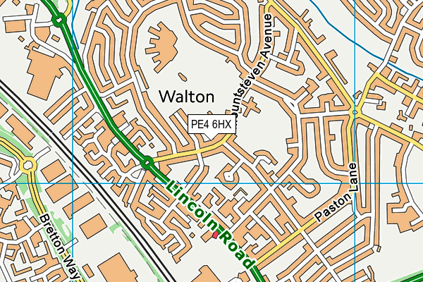 PE4 6HX map - OS VectorMap District (Ordnance Survey)