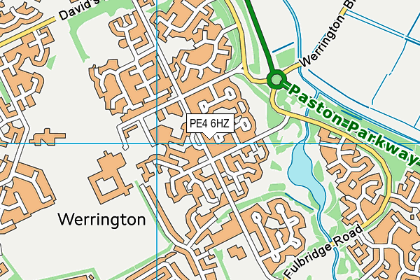 PE4 6HZ map - OS VectorMap District (Ordnance Survey)