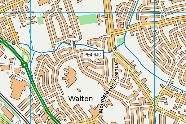 PE4 6JD map - OS VectorMap District (Ordnance Survey)