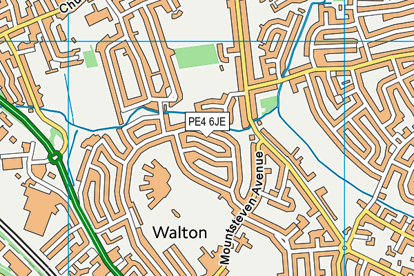 PE4 6JE map - OS VectorMap District (Ordnance Survey)