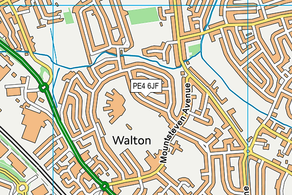 PE4 6JF map - OS VectorMap District (Ordnance Survey)