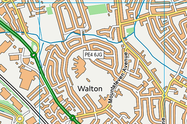 PE4 6JG map - OS VectorMap District (Ordnance Survey)